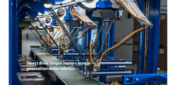 Direct drive motors in delta robots