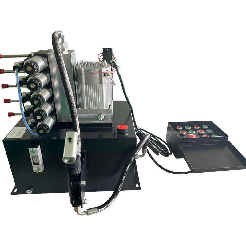 24V 1.5KW Hydraulic Power Unit with Five-Valve Assembly